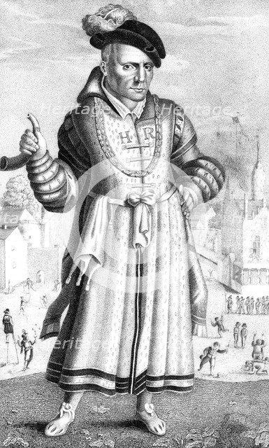 William Sommers, court jester of Henry VIII, (1825). Artist: Unknown