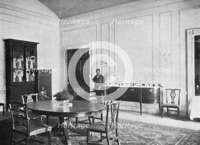 Private dining-room at the White House, Washington DC, USA, 1908. Artist: Unknown