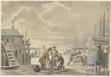 View of the frozen Merwede near Moerdijk, 1720-1792. Creator: Aert Schouman.