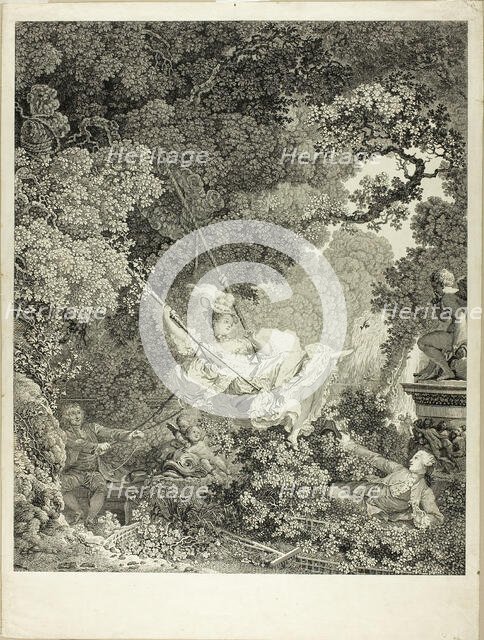 The Happy Accident of the Swing, 1792. Creator: Nicolas Delaunay.