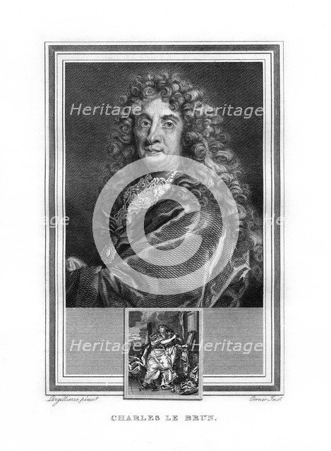 Charles le Brun, French Baroque era painter, (1825).Artist: John Corner