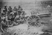 British & captured gun, 10 Jun 1917. Creator: Bain News Service.