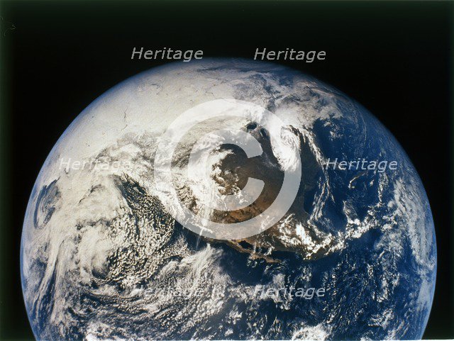 North and Central America from Apollo 16, 16 April 1972. Creator: NASA.