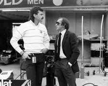 Gordon Murray (on the left) with Jackie Stewart, July 1984. Artist: Unknown