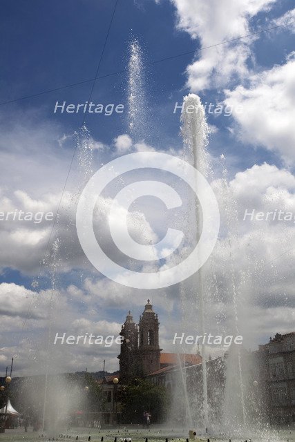 Fountain in Republic Square, Braga, Portugal, 2009. Artist: Samuel Magal