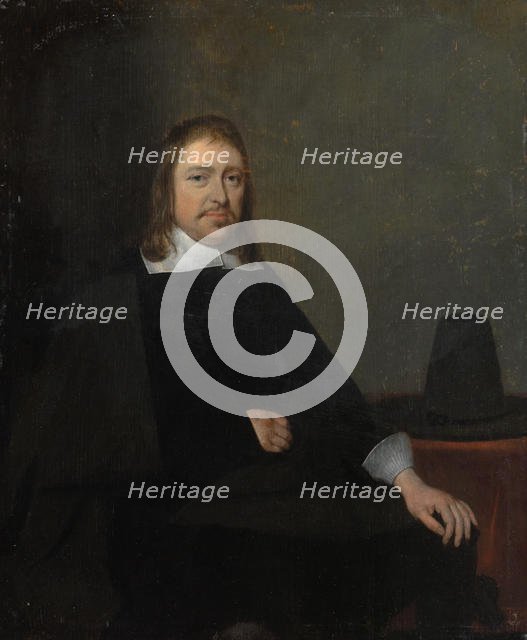 Portrait of a Seated Man, late 1650s or early 1660s. Creator: Gerard Terborch II.