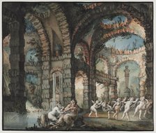 Family of Satyrs with Dancing Cherubs, c. 1775-1776. Creator: Giovanni David (Italian, 1743-1790).