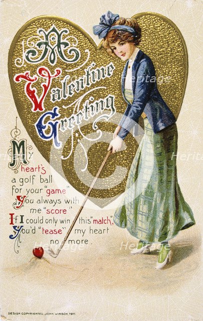 Embossed valentine card, Germany, c1911. Artist: Unknown