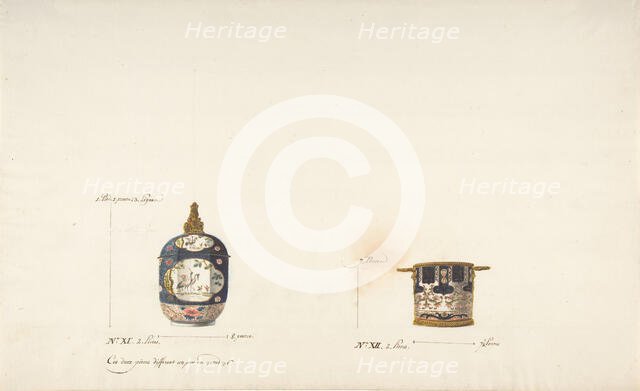 Design for Two Vases, ca. 1770-85. Creator: Anon.