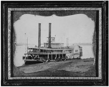 Ben Campbell, steamship at landing, between 1852 and 1860. Creator: Unknown.