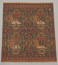 Four Mandalas of the Guhyasamaja Cycle, 16th century. Creator: Unknown.