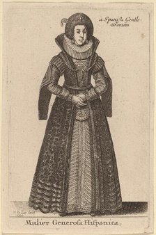 Mulier Generosa Hispanica, 1644. Creator: Wenceslaus Hollar.