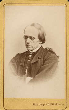 Portrait of the composer Halfdan Kjerulf (1815-1868). Creator: Photo studio Gust. Joop & Comps.