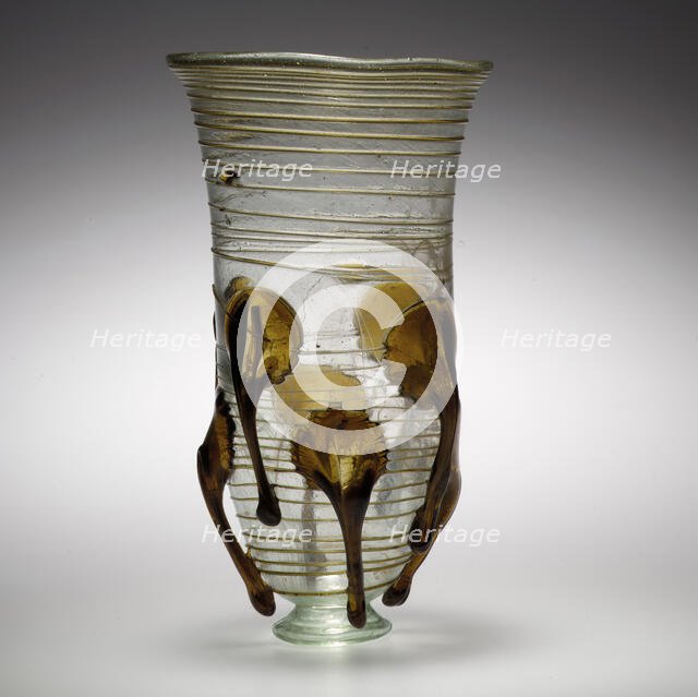 Glass "Claw" Beaker, Frankish, 5th-6th century. Creator: Unknown.