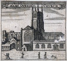 St Mary Overie's Church, Southwark, London, c1750. Artist: Anon