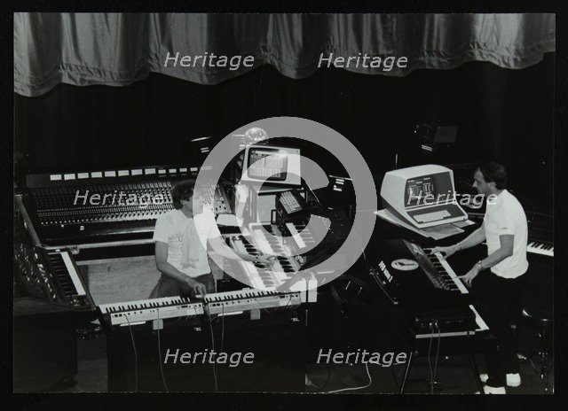 German electronic musician Klaus Schulze at the Forum Theatre, Hatfield, Hertfordshire, 1983. Artist: Denis Williams