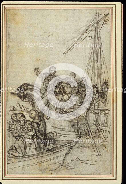 Study for Lucain's "La Pharsale", Canto VIII, c. 1766. Creator: Hubert Francois Gravelot.