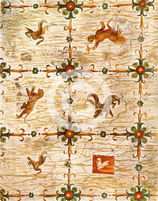 Ceiling decoration in Nero's Domus Aurea, Rome, Italy, (1928). Creator: Unknown.