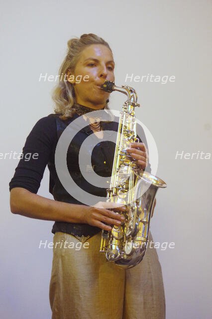 Aleksandra Topczewska, Gary Crosby Sextet, National Jazz Archive, Loughton, Essex, Oct 2023. Creator: Brian O'Connor.