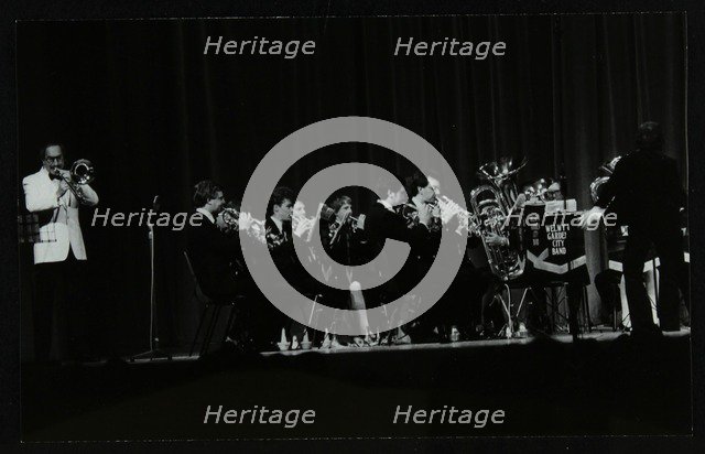 Don Lusher in concert with the Welwyn Garden City Band, Hatfield Polytechnic, Hertfordshire, 1984. Artist: Denis Williams