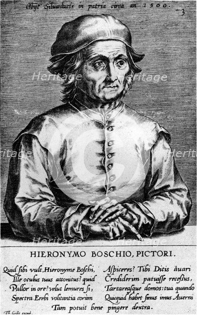 Portrait of Hieronymus Bosch, 1570s. Creator: Cort, Cornelis (1533-1578).