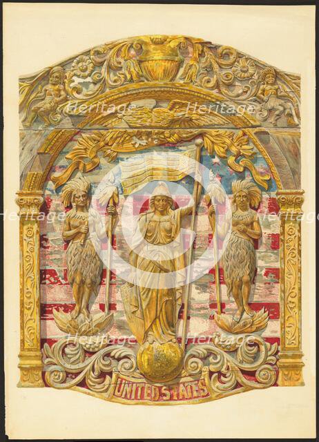 Panel from Circus Wagon, c. 1938. Creator: Frank M Keane.