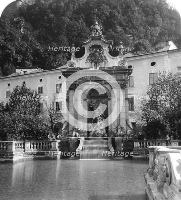 Pferdeschwemme, Salzburg, Austria, c1900.Artist: Wurthle & Sons