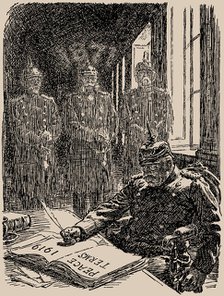 Ghosts at Versailles. Punch, 7 May 1919, 1919. Creator: Partridge, Sir Bernard (1861-1945).