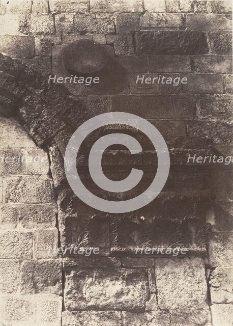 Jérusalem, Enceinte du Temple, Détails de la Porte Dorée, 1854. Creator: Auguste Salzmann.