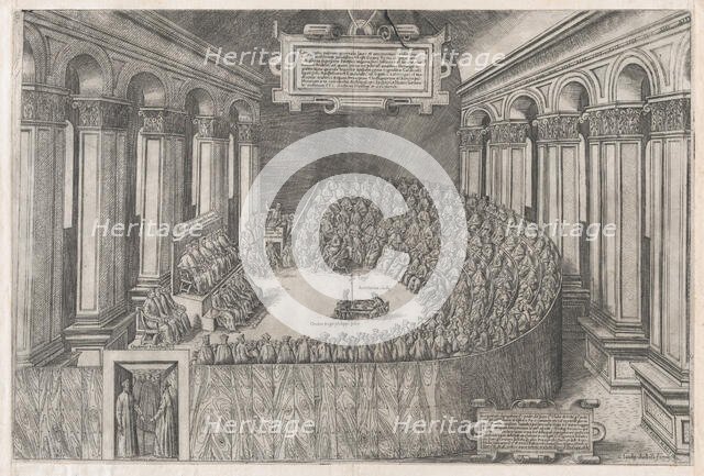 Speculum Romanae Magnificentiae: Council of Trent, 1565., 1565. Creators: Anon, Claudio Duchetti.