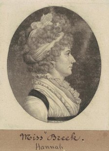 Hannah Breck, 1799. Creator: Charles Balthazar Julien Févret de Saint-Mémin.