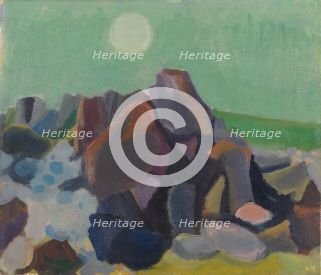 Pale moon, before 1936. Creator: Nils Nilsson.