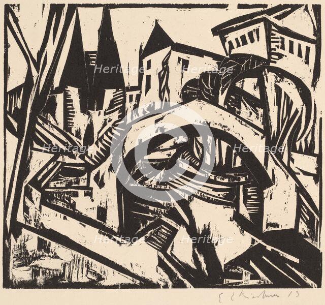 River Bank at Elisabeth (Berlin), 1912-1913. Creator: Ernst Kirchner.