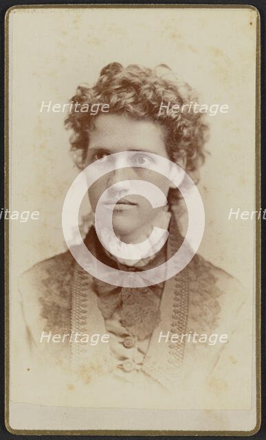 Carte-de-visite portrait of Miss Julia J. Thomas, ca. 1875. Creator: Jefferson Beardsley.