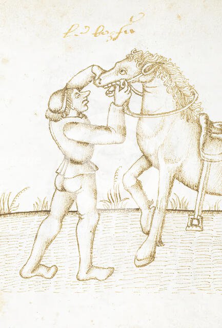 Man with horse, c1490.  Creator: Unknown.