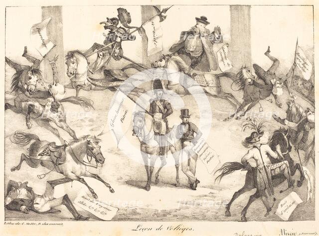 Leçon de Voltiges (Trick Riding), 1822. Creator: Eugene Delacroix.