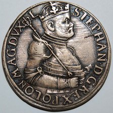 The Thaler of Stephen Báthory, King of Poland (Obverse), 1580. Artist: Numismatic, West European Coins  