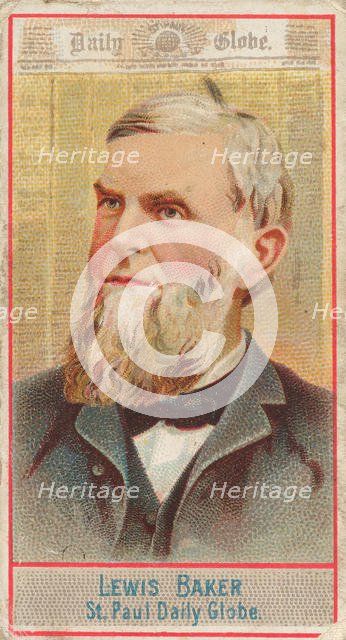 Lewis Baker, St. Paul Daily Globe, from the American Editors series (N1) for Allen & Ginte..., 1887. Creator: Allen & Ginter.
