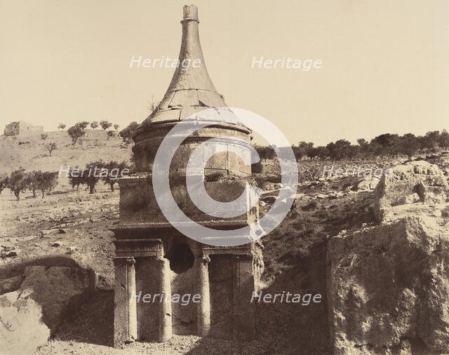 Jérusalem. (Environs) Tombeau d'Absalon, 1860 or later. Creator: Louis de Clercq.