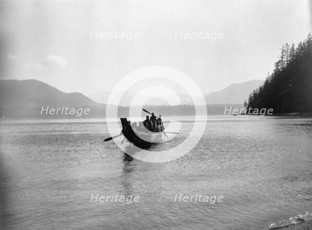 A chief's party-Qagyuhl, c1910. Creator: Edward Sheriff Curtis.