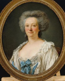 Portrait of a woman formerly identified as Ms. Geoffrin, 1787. Creator: Jean-Francois Colson.