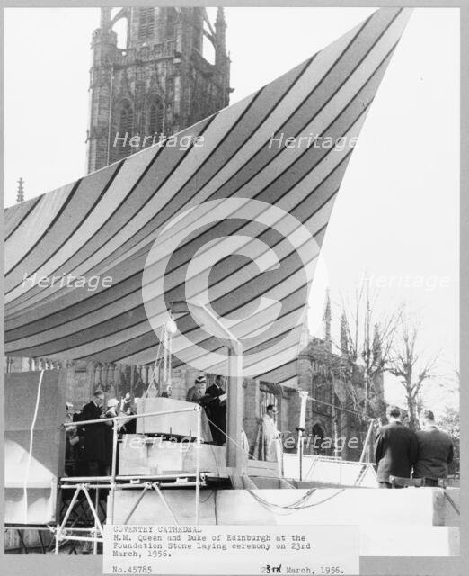 Coventry Cathedral, Priory Street, Coventry, 23/03/1956. Creator: John Laing plc.