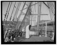 Clipper ship King George, deck view, (1908?). Creator: Unknown.