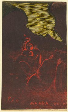 Mahna no Varua Ino (The Demon Speaks) [verso], 1894/1895. Creator: Paul Gauguin.