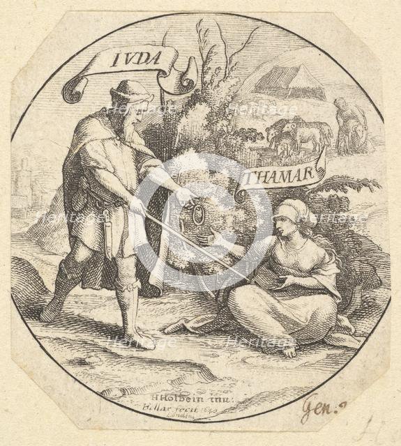 Judah and Tamar, 1640. Creator: Wenceslaus Hollar.