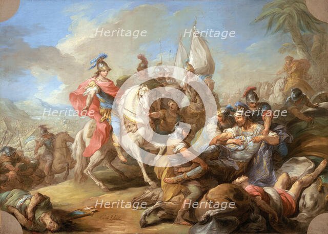 The Victory of Alexander over Porus, c1738. Creator: Carle van Loo.