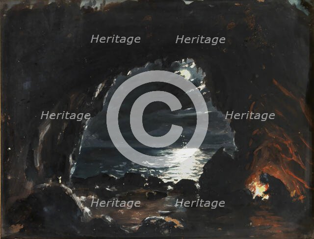 Cave Scene, mid-late 19th century. Creator: John O'Brien Inman.