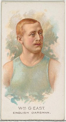 William G. East, English Oarsman, from World's Champions, Series 2 (N29) for Allen & Ginte..., 1888. Creator: Allen & Ginter.