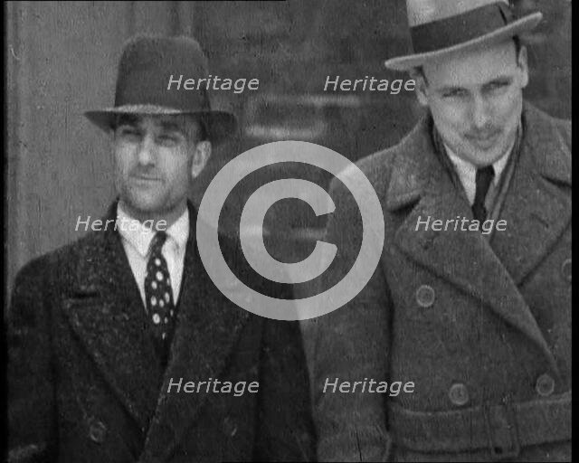 Male American Civilians Dressed in a Gangster Fashion, 1930. Creator: British Pathe Ltd.