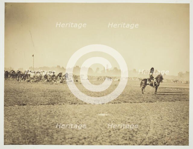 Untitled [cavalry], 1857.  Creator: Gustave Le Gray.